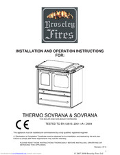 Broseley THERMO SUPREMA 18.5 Installation And Operation Instructions Manual