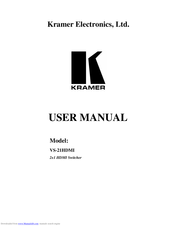 Kramer VS-21HDMI User Manual