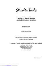 Studio Tools 81 User Manual