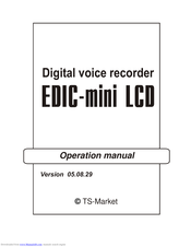 TS-market EDIC-mini LCD Operation Manual