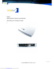 UltraDisk DVR14 User Manual & Installation Manual