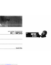 ICOM IC-M56 Instruction Manual