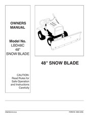 Agri-Fab LBD48C Owner's Manual