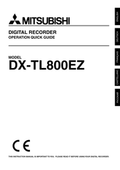 Mitsubishi DX-TL800EZ Operation Quick Manual