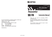 Optex SS Checker SC-T4 Instruction Manual