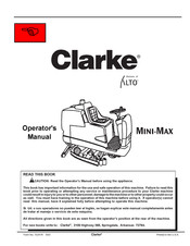Clarke Mini-Max 30 Operator's Manual