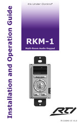 RTI RKM-1 Installation And Operation Manual