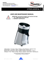 Santos 71C User And Maintenance Manual