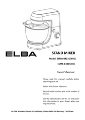 Elba ESMB-B4235 Owner's Manual