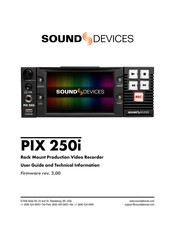 Sound Devices PIX 250i User Manual And Technical Information