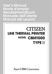 Citizen CBM1000II PF User Manual