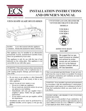 ECS VFSUR18-1 Installation Instructions And Owner's Manual