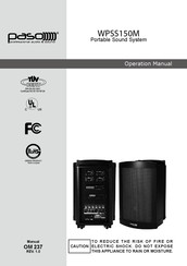 Paso Sound Products WPSS150M Operation Manual
