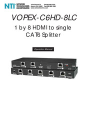 NTI VOPEX-C6HD-8LC Operation Manual