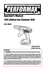 Performax 241-0916 Operator's Manual