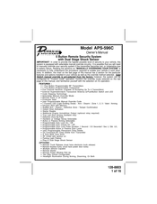 Platinum APS-596C Owner's Manual