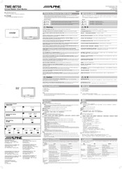 Alpine TME-M750 Owner's Manual
