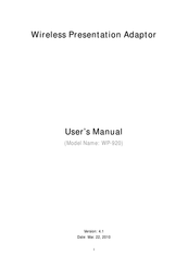 Awind WP-920 User Manual