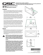 Qsc HF-75 User Manual