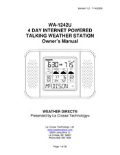 La Crosse Technology WEATHER DIRECT WA-1242U Owner's Manual