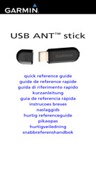 Garmin USB ANT Stick Quick Start Manual