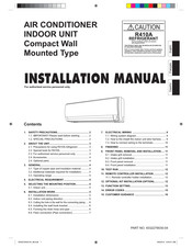 Fujitsu Compact Wall Mounted Type Installation Manual