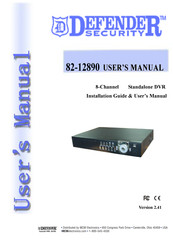 Defender Security 82-12890 User Manual