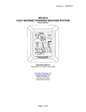 La Crosse WD-3210 Owner's Manual