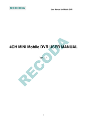 Recoda 4CH MINI Mobile DVR User Manual