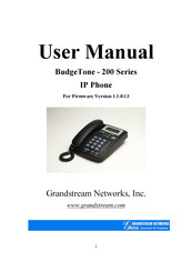 Grandstream Networks BudgeTone 200 Series User Manual