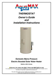 Aqua Max SE415 Series Owner's Manual And Installation Instructions