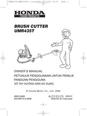 Honda UMR435T Owner's Manual