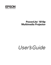 Epson 1810p - PowerLite XGA LCD Projector User Manual