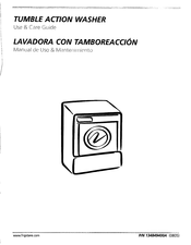 Electrolux Tumble action washer Use & Care Manual