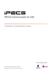 iPECS Communicator for iOS Installation And Operation Manual