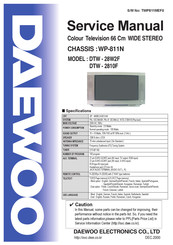 Daewoo DTW - 2810F Service Manual