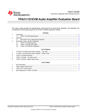 Texas Instruments TPA3111D1EVM User Manual