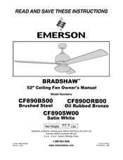 Emerson BRADSHAW CF890BS00 Owner's Manual