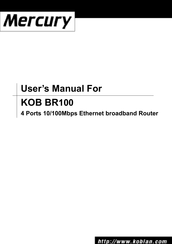 Mercury KOB BR100 User Manual