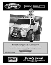 Power Wheels Ford F-150 C3493 Owner's Manual With Assembly Instructions
