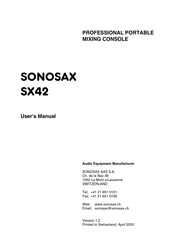 Sonosax SX42 User Manual
