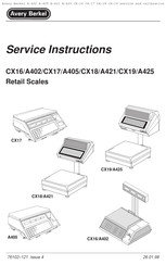 Avery Berkel CX16 Service Instructions
