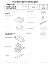 Honda Pilot 2003 Installation Instructions Manual
