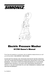 Simoniz S1750 Owner's Manual