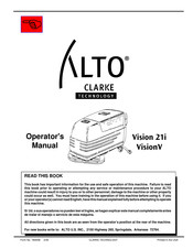 Alto Vision V- 00590A Operator's Manual