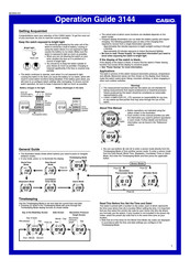 Casio 3144 Operation Manual