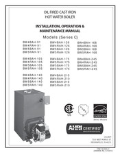 CAC/BDP BW4RAH-168 Installation, Operation & Maintenance Manual