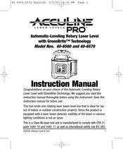 Johnson Level & Tool 40-6560 Instruction Manual