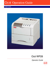 Oce WP28 Operation Manual