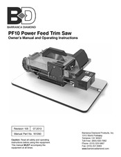 Barranca Diamond PF10 Owner's Manual And Operating Instructions